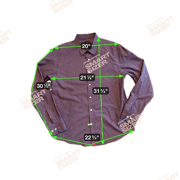 UNTUCKit Graach WF Slim Fit Blue Red Plaid Long Sleeve Men's Button Shirt Sz L - Picture 7 of 10